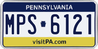 PA license plate MPS6121