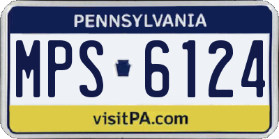 PA license plate MPS6124