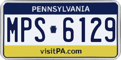 PA license plate MPS6129