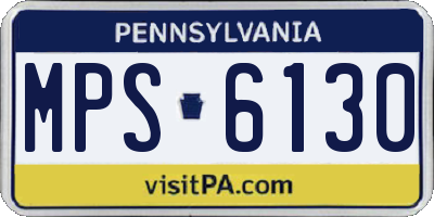 PA license plate MPS6130