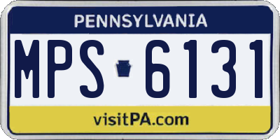 PA license plate MPS6131
