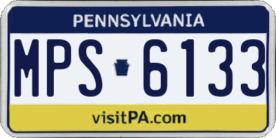 PA license plate MPS6133
