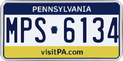 PA license plate MPS6134