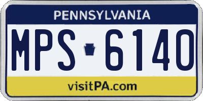 PA license plate MPS6140