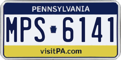 PA license plate MPS6141