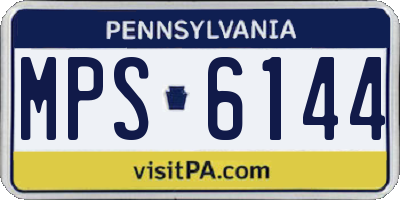 PA license plate MPS6144