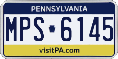 PA license plate MPS6145