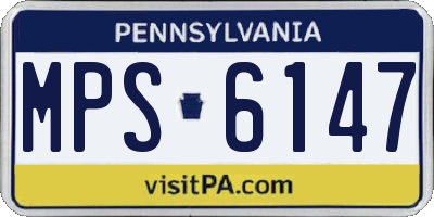 PA license plate MPS6147