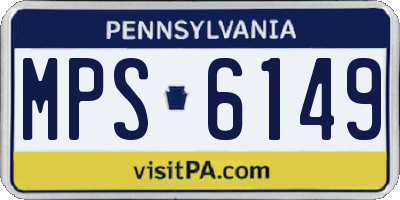 PA license plate MPS6149