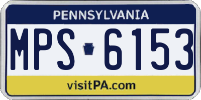 PA license plate MPS6153