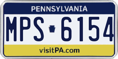 PA license plate MPS6154