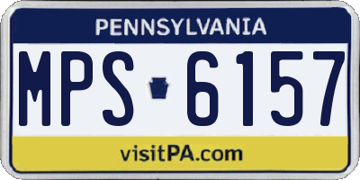 PA license plate MPS6157