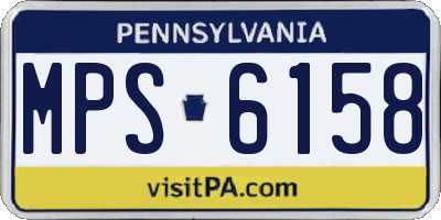 PA license plate MPS6158