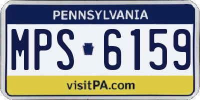 PA license plate MPS6159