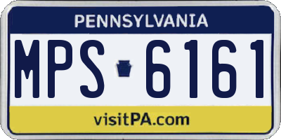 PA license plate MPS6161