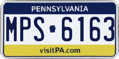 PA license plate MPS6163