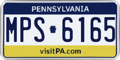 PA license plate MPS6165