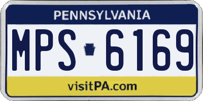 PA license plate MPS6169