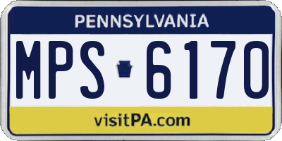 PA license plate MPS6170