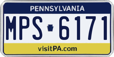 PA license plate MPS6171