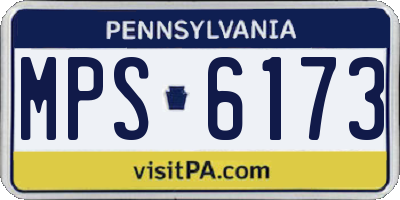 PA license plate MPS6173