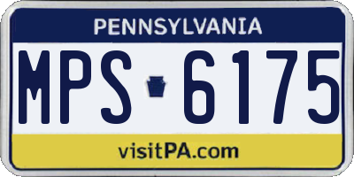 PA license plate MPS6175