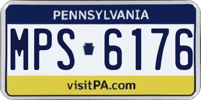 PA license plate MPS6176