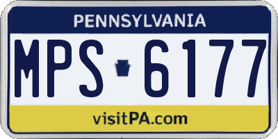 PA license plate MPS6177