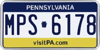 PA license plate MPS6178