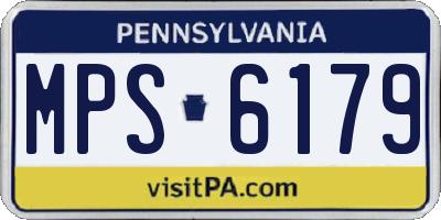 PA license plate MPS6179