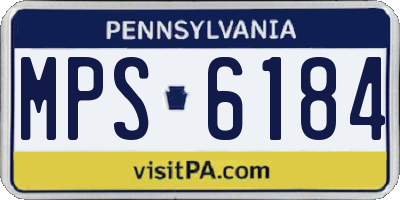 PA license plate MPS6184
