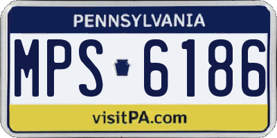 PA license plate MPS6186