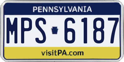 PA license plate MPS6187