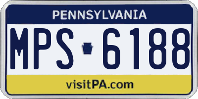 PA license plate MPS6188