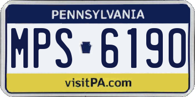 PA license plate MPS6190