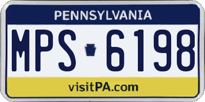PA license plate MPS6198