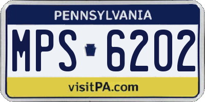 PA license plate MPS6202