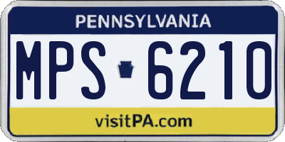 PA license plate MPS6210