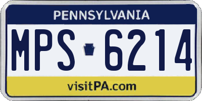 PA license plate MPS6214