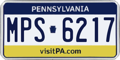 PA license plate MPS6217