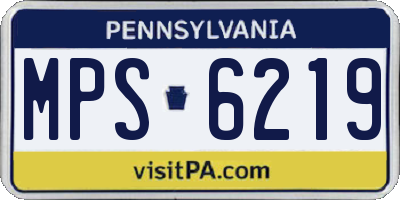 PA license plate MPS6219