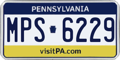 PA license plate MPS6229