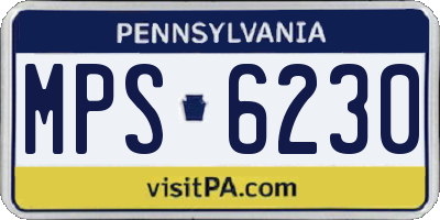 PA license plate MPS6230
