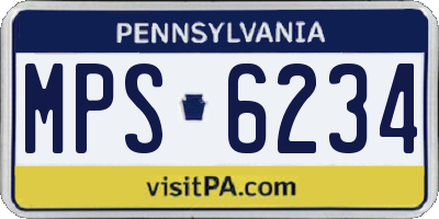 PA license plate MPS6234