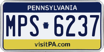 PA license plate MPS6237