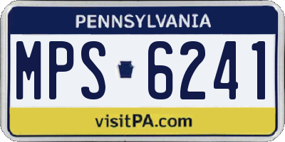 PA license plate MPS6241