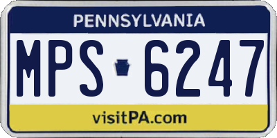 PA license plate MPS6247