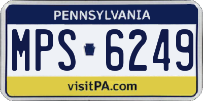 PA license plate MPS6249