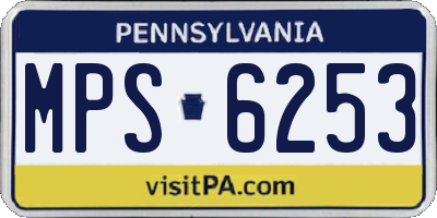 PA license plate MPS6253