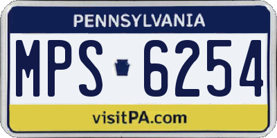 PA license plate MPS6254